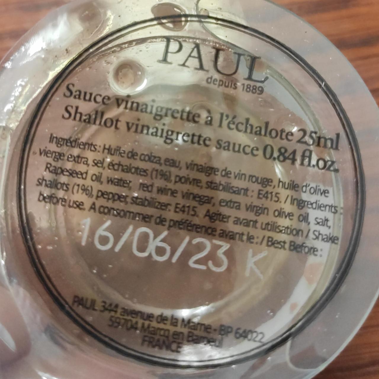 Fotografie - Shallot Vinaigrette sauce Paul