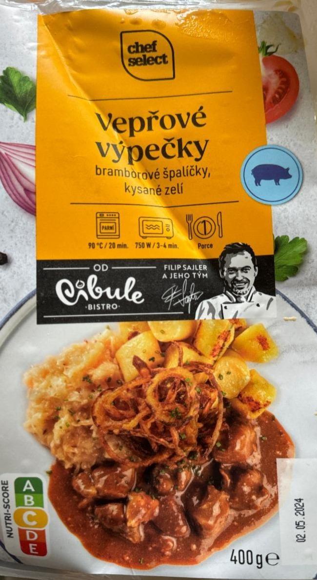 Fotografie - Vepřové výpečky, bramborové špalíčky, kysané zelí Chef Select