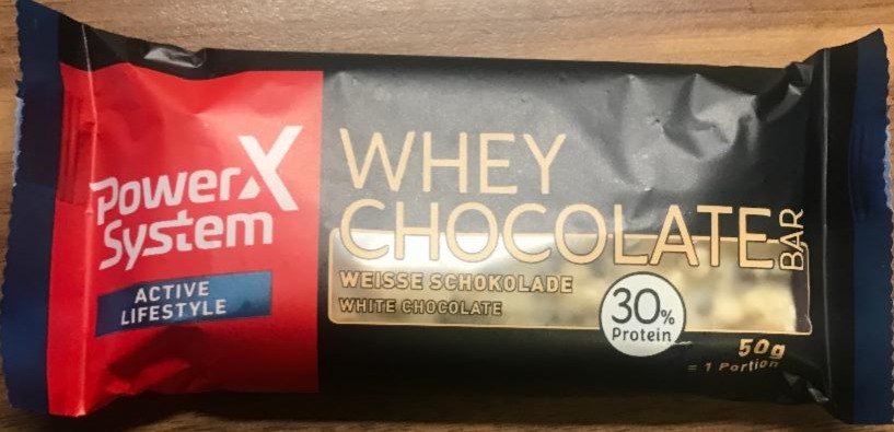 Fotografie - Whey Chocolate Bar White chocolate Power System