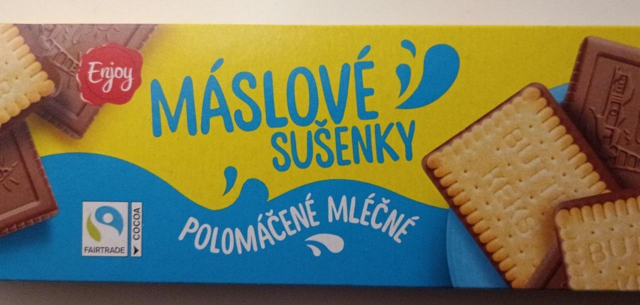 Fotografie - Máslové sušenky polomáčené mléčné Enjoy