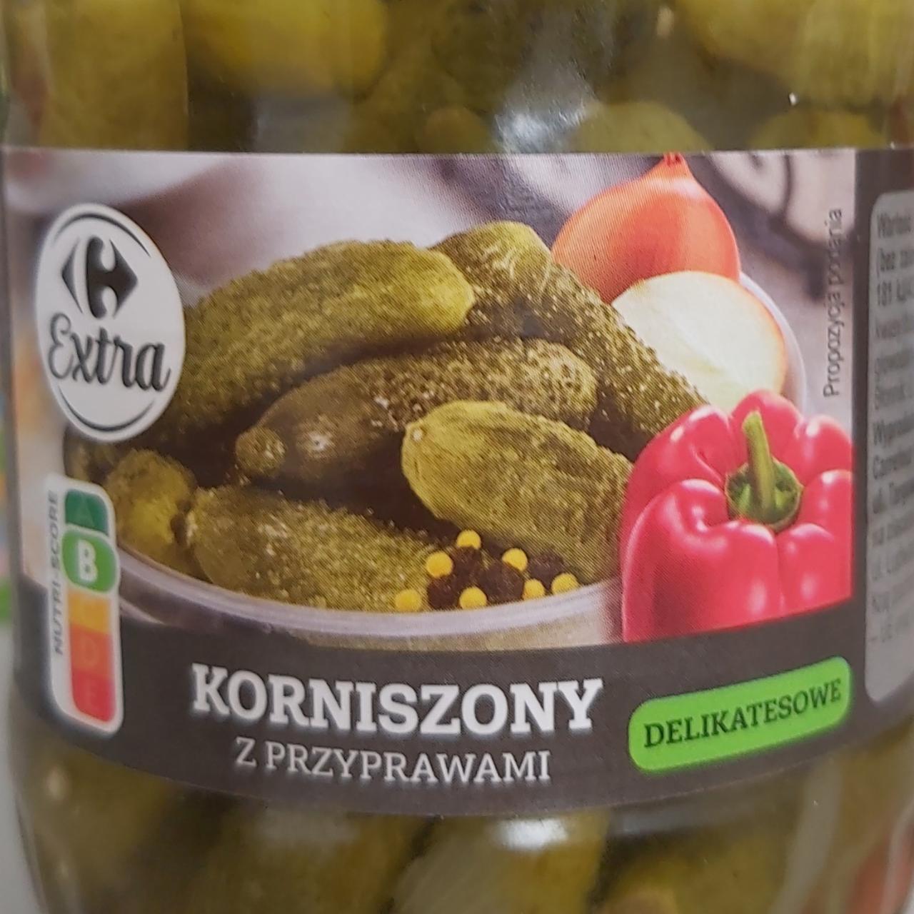 Fotografie - Korniszony z przyprawami delikatesowe Carrefour Extra