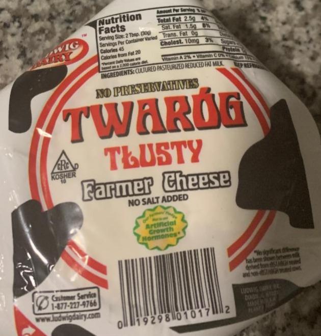 Fotografie - Twaróg Tlusty Farmer Cheese Ludwig Dairy