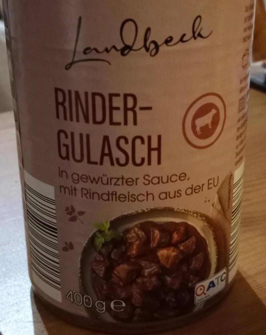 Fotografie - Rindergulasch in gewürzter Sauce Landbeck