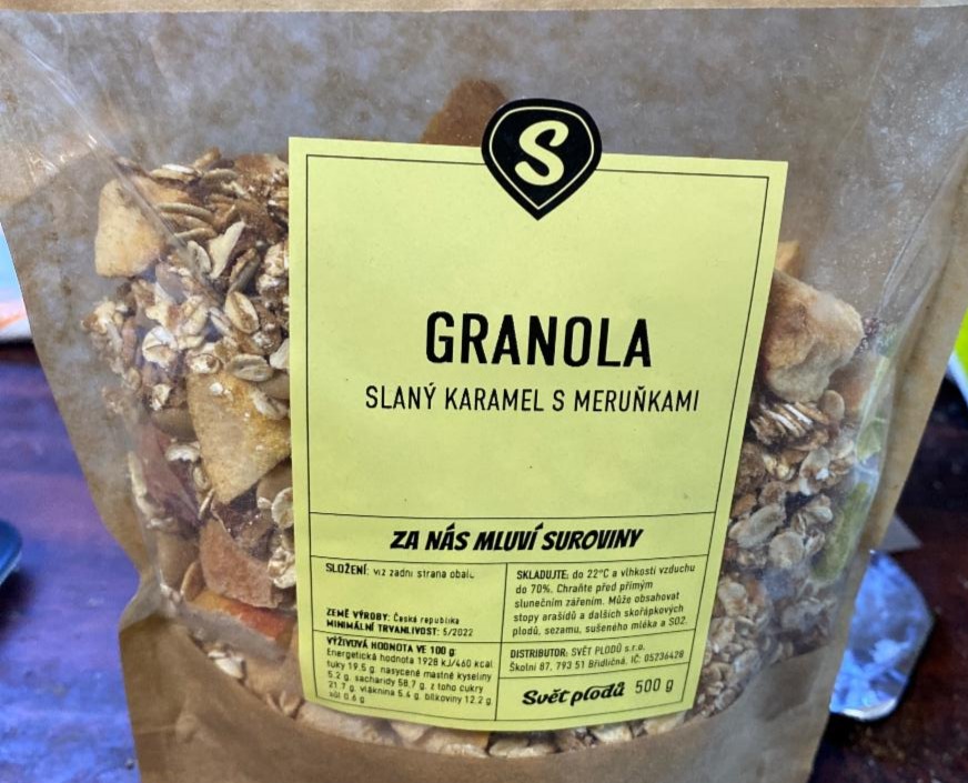 Fotografie - Granola Slaný karamel s meruňkami Svět plodů