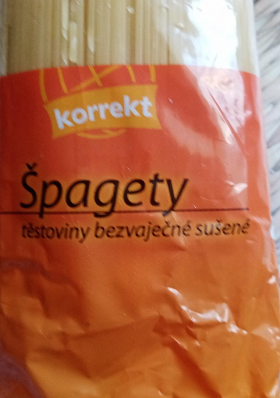 Fotografie - Špagety Korrekt