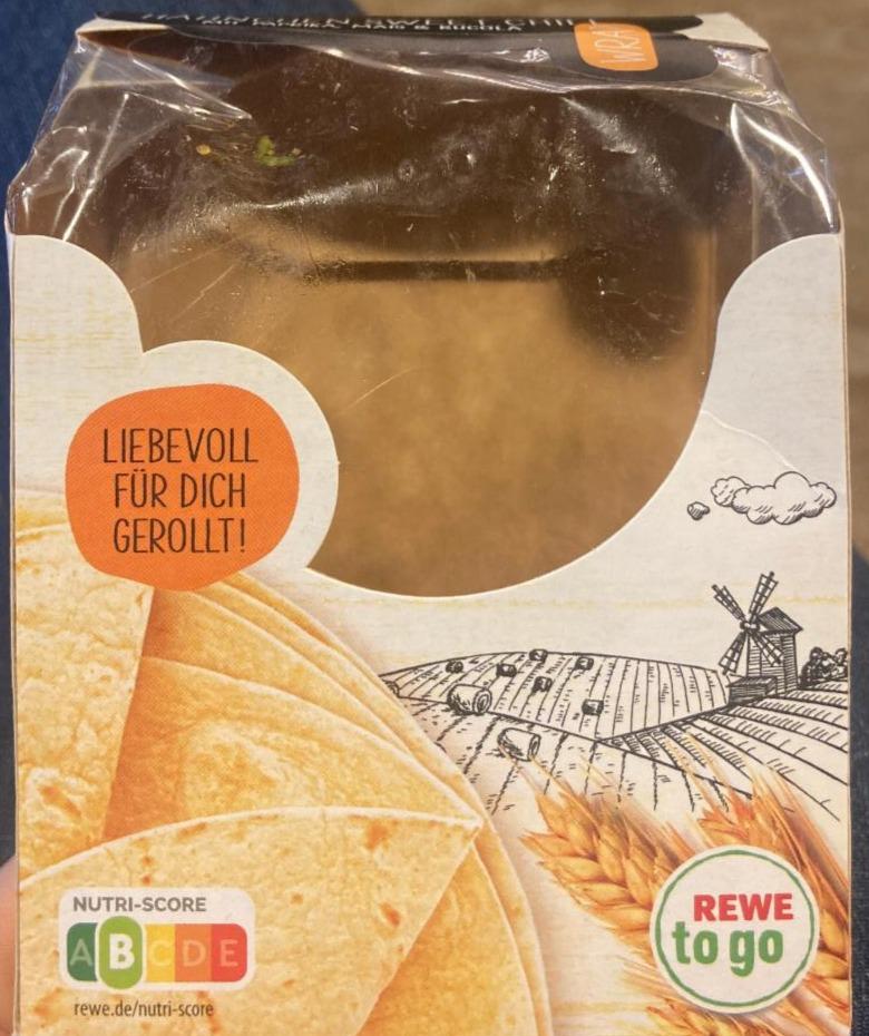 Fotografie - Hähnchen sweet chili wrap Rewe to go