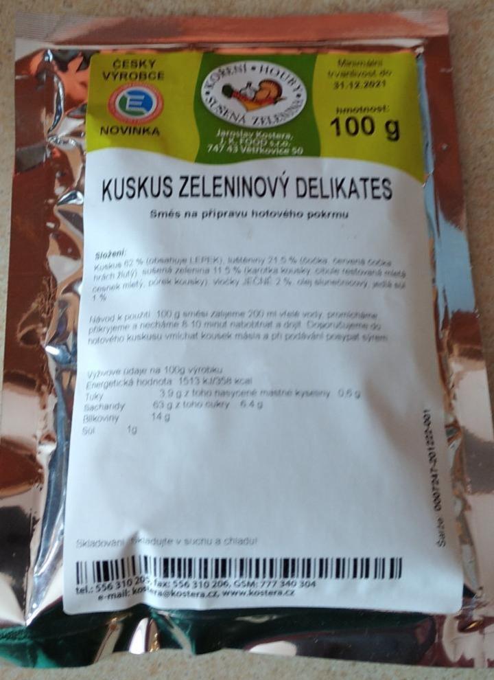 Fotografie - Kuskus zeleninový Delikates Kostera