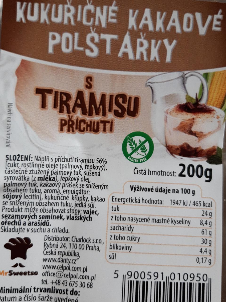 Fotografie - Kukuřičné kakaové polštářky s tiramisu příchutí MrSweetso