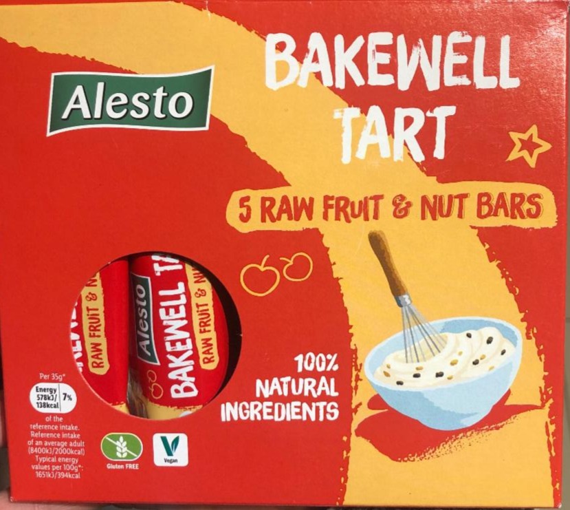 Fotografie - Raw & Fruit & Nut Bar Bakewell Tart Alesto