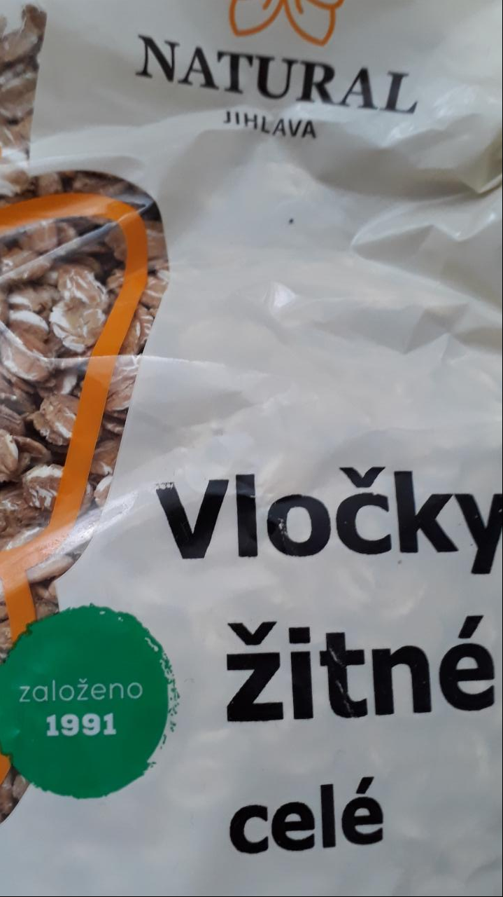 Fotografie - Vločky žitné celé Natural Jihlava