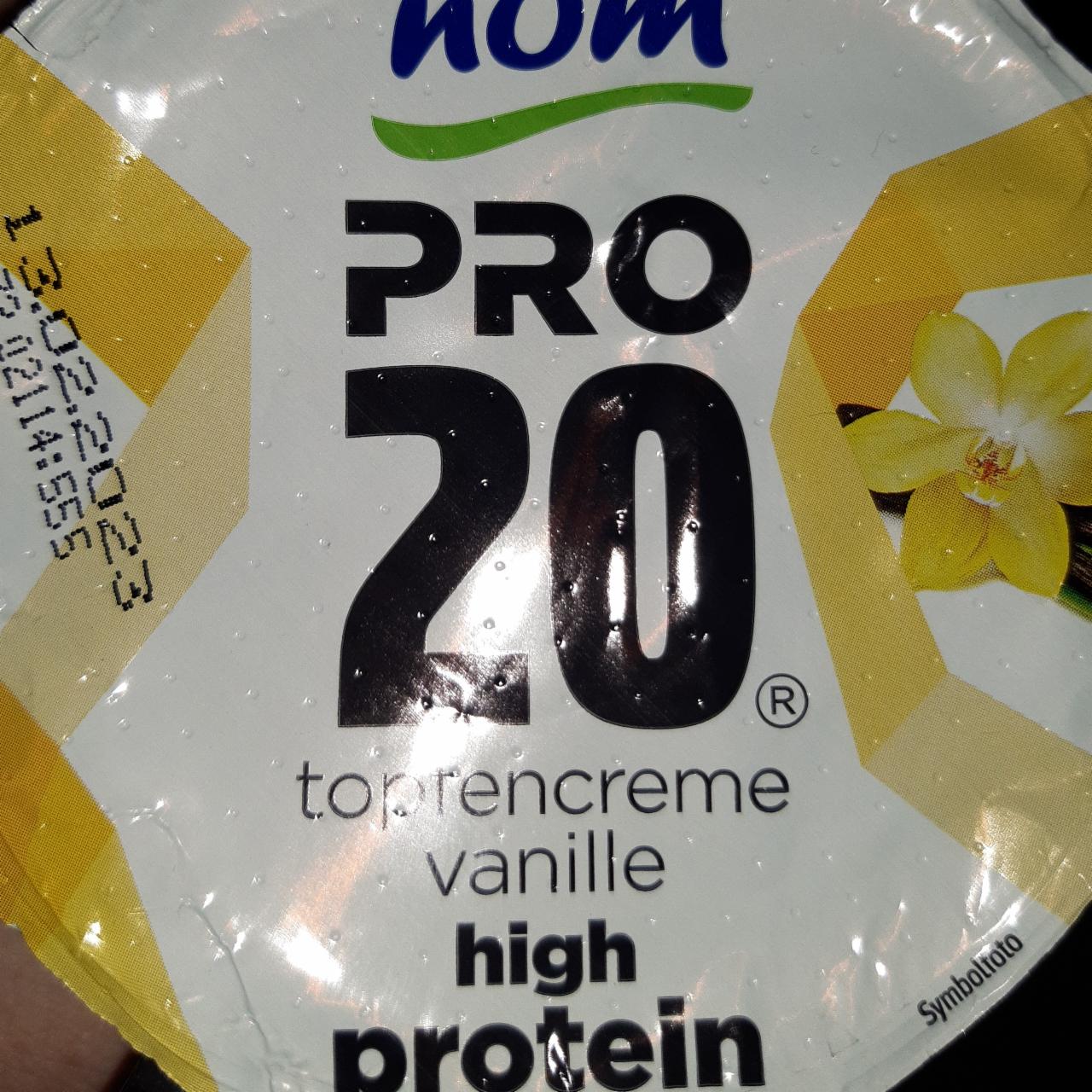 Fotografie - Pro 20 High Protein topfencreme Vanille Nöm