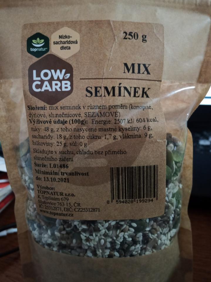 Fotografie - low carb mix semínek Topnatur