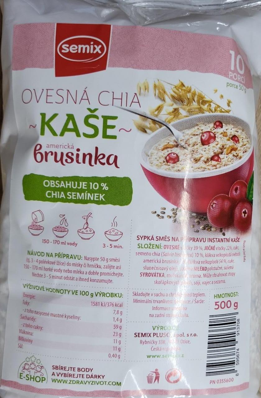 Fotografie - Ovesná Chia kaše Americká brusinka Semix