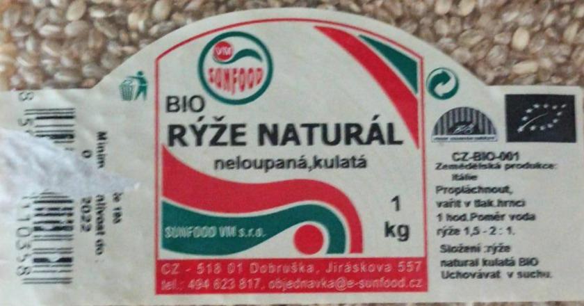 Fotografie - Bio rýže naturál neloupaná, kulatá Sunfood