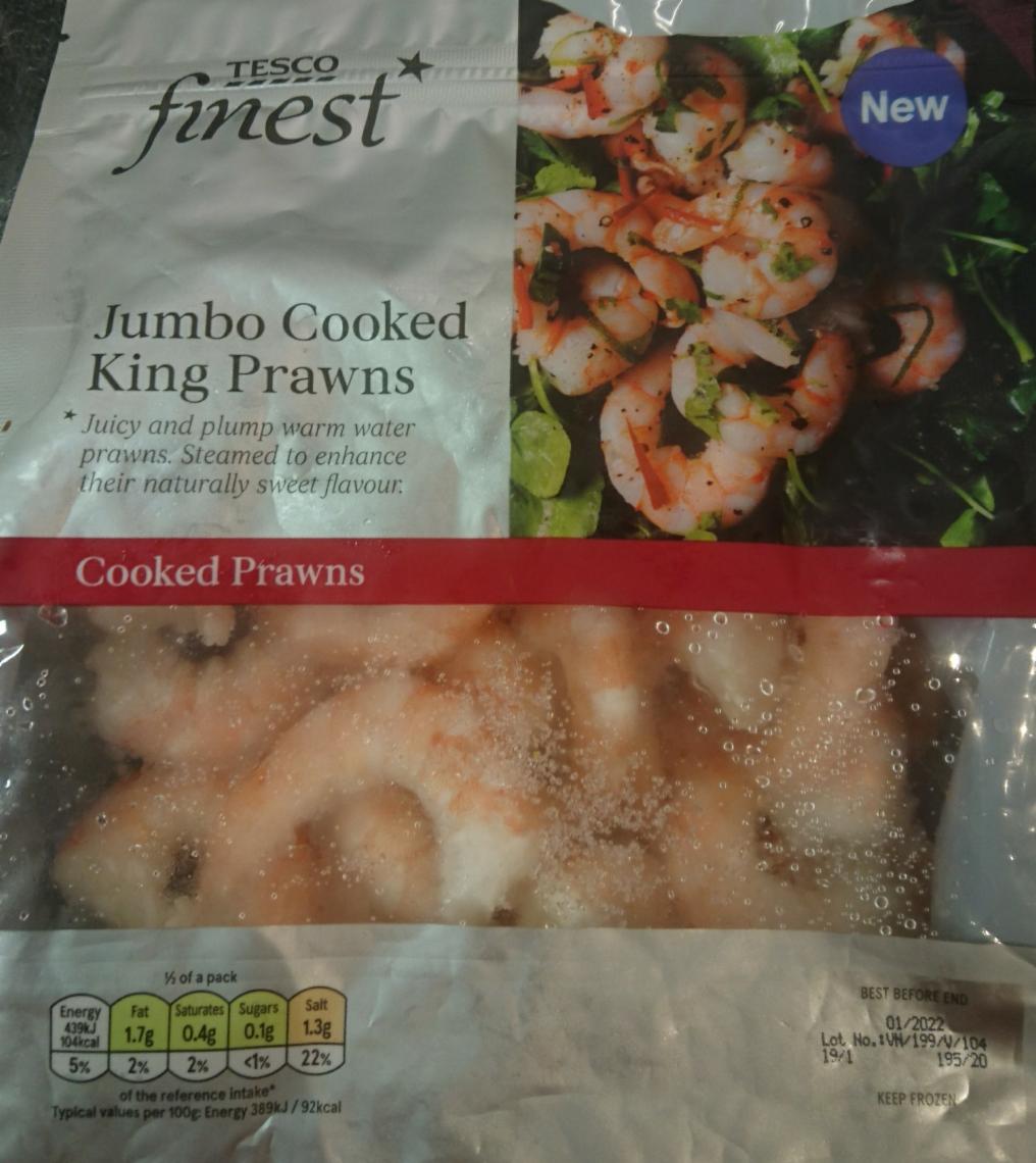 Fotografie - Jumbo Cooked King Prawns Tesco finest