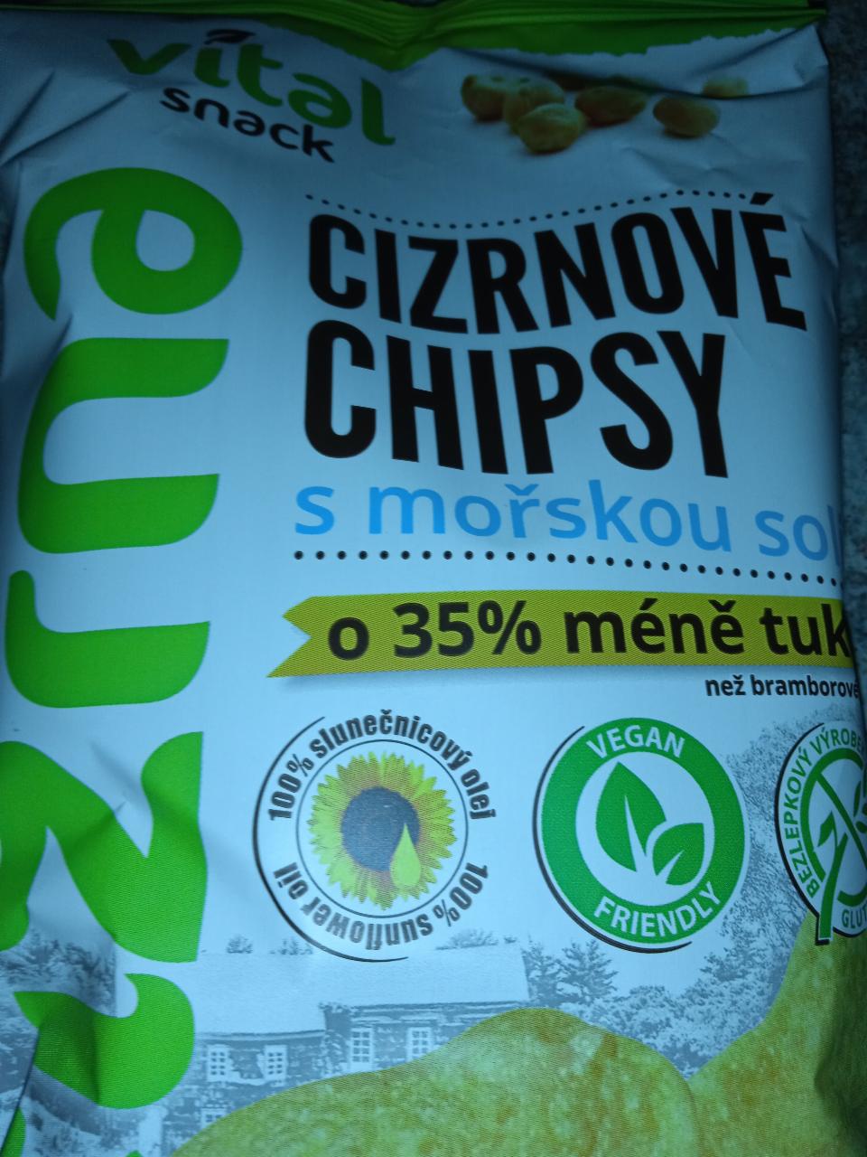 Fotografie - Cizrnové chipsy s mořskou solí Vital snack