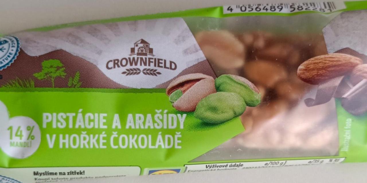 Fotografie - pistácie a arašídy v hořké čokoládě Crownfield