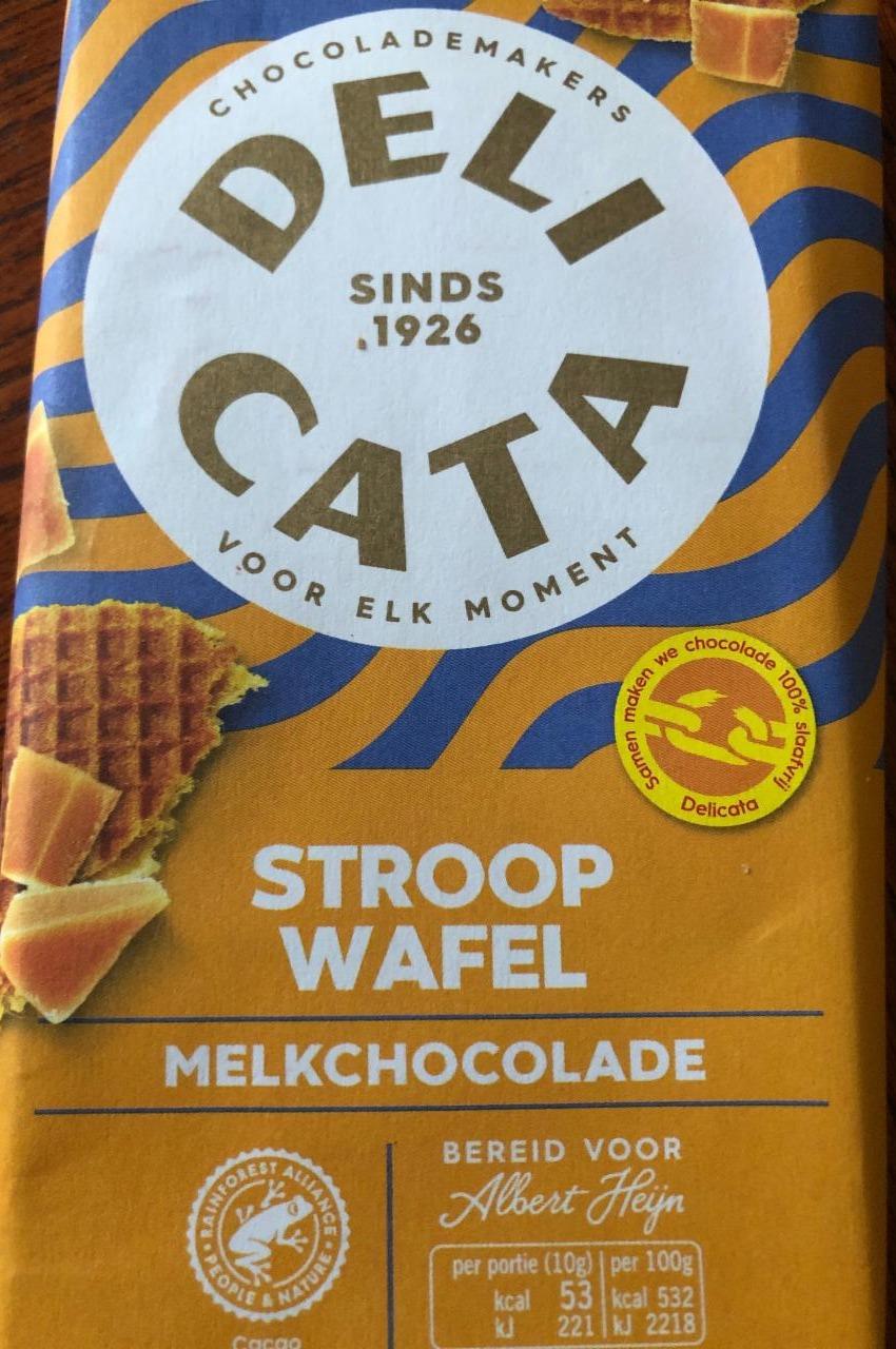 Fotografie - Mléčná čokoláda Delicata stroop wafel