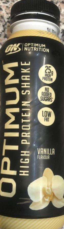 Fotografie - Optimum High Protein Shake Vanilla - Optimum Nutrition