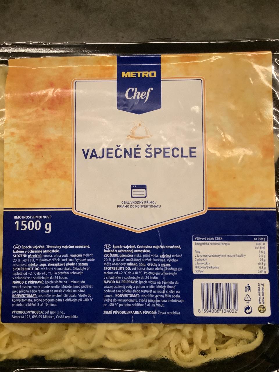 Fotografie - Vaječné špecle Metro Chef