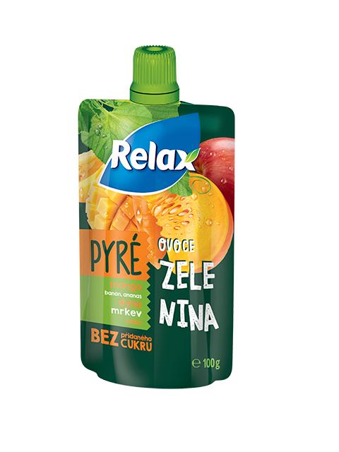 Fotografie - Pyré Ovoce Zelenina Mango banán ananas dýně mrkev jablko Relax