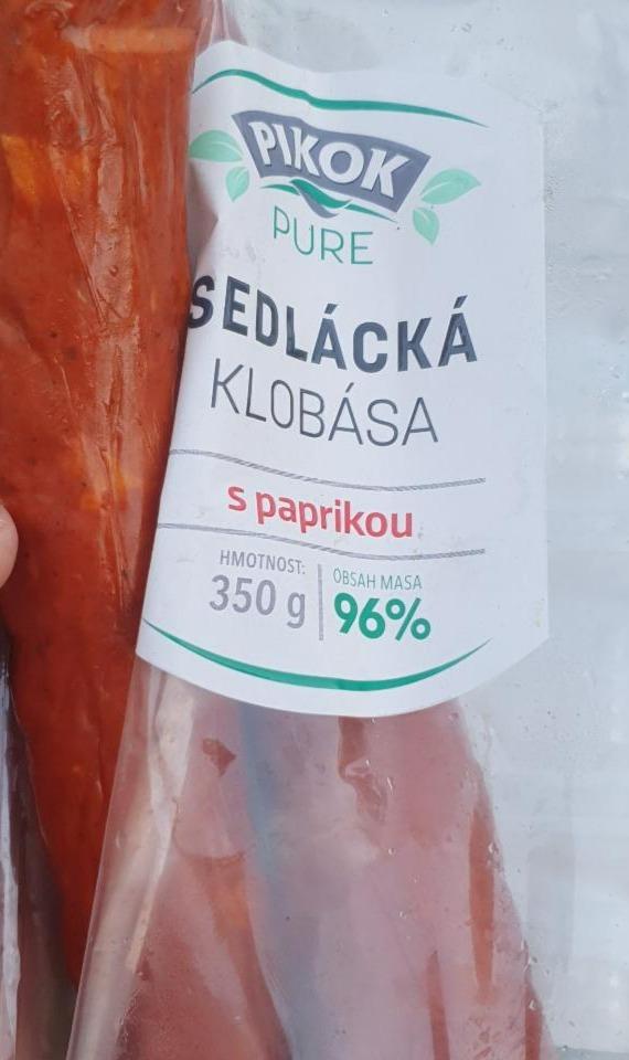 Fotografie - Sedlácká klobása s paprikou Pikok Pure