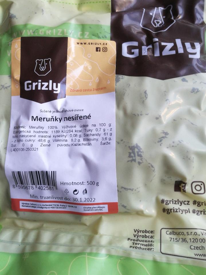 Fotografie - Meruňky nesířené Grizly