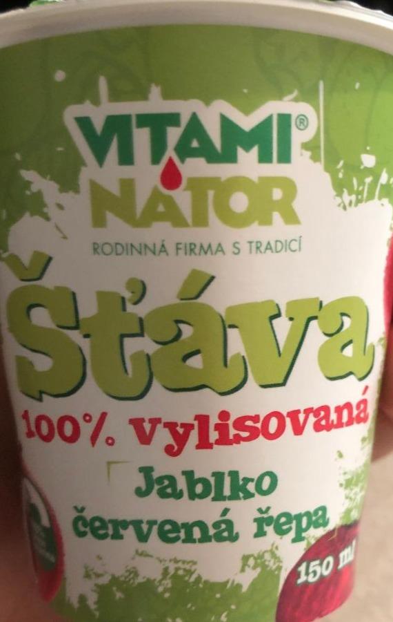 Fotografie - Šťáva 100% vylisovaná jablko červená řepa Vitaminátor