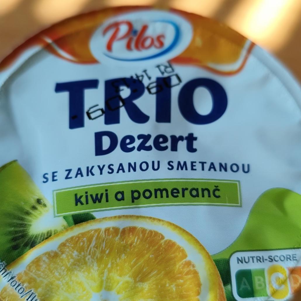 Fotografie - Trio dezert se zakysanou smetanou kiwi a pomeranč Pilos