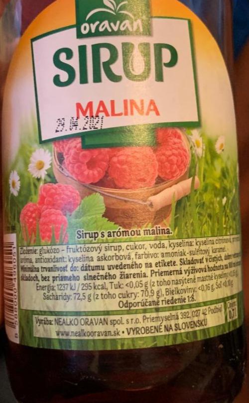 Fotografie - sirup malina