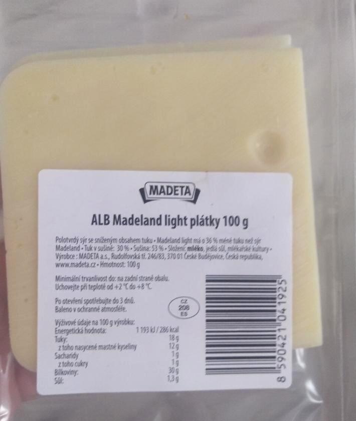 Fotografie - ALB Madeland light 30% plátky Madeta