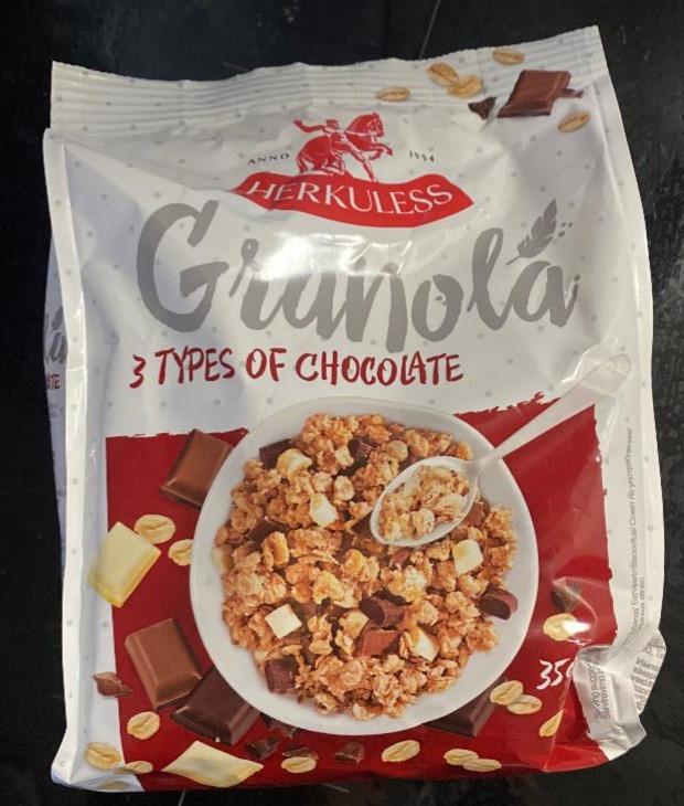 Fotografie - Granola 3 types of chocolate Herkuless