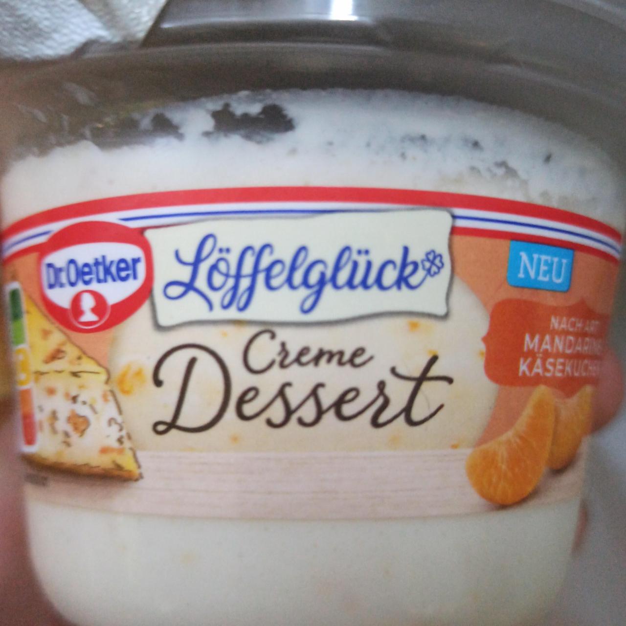 Fotografie - Löffelglück Creme Dessert nach Art Mandarine-Käsekuchen Dr.Oetker