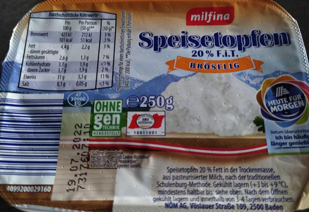 Fotografie - Speisetopfen 20% F.i.T. Bröselig Milfina