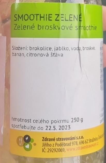 Fotografie - Zelené broskvové smoothie Zdravé stravování