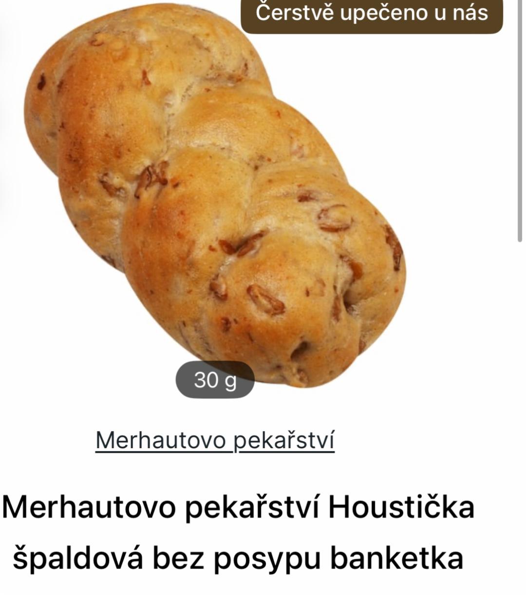 Fotografie - Merhautovo pekařství houstička špaldová bez posypu banketka