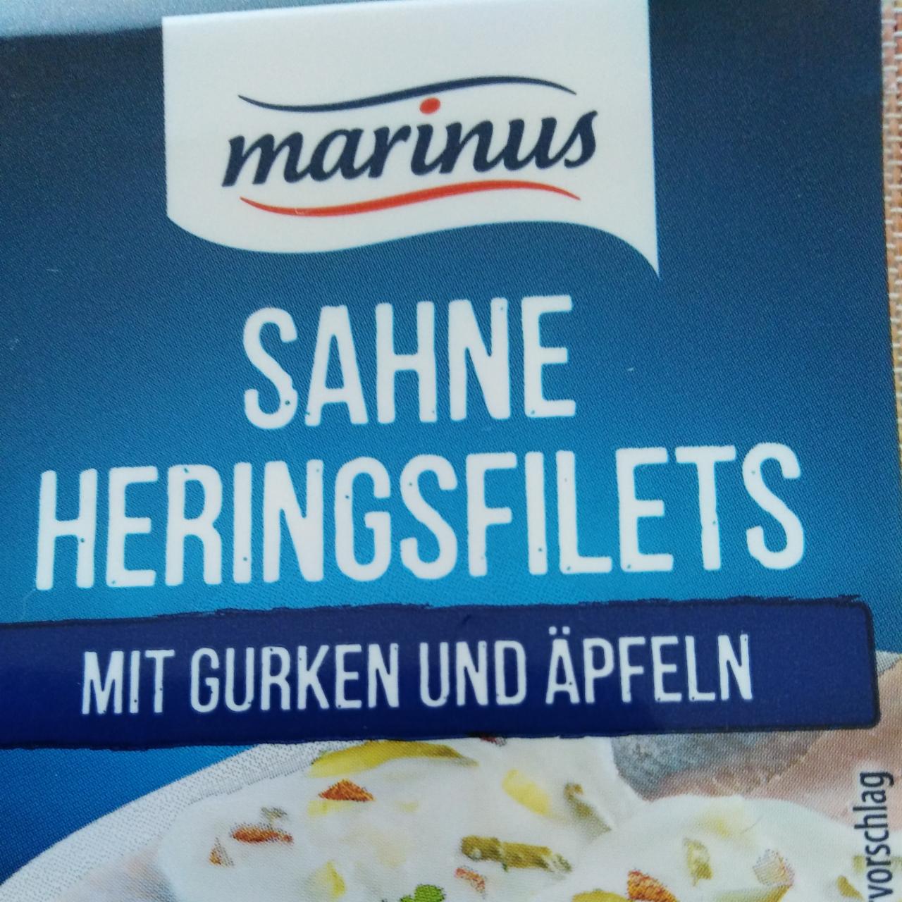 Fotografie - Sahne Heringsfilets mit Gurken und Äpfeln Marinus