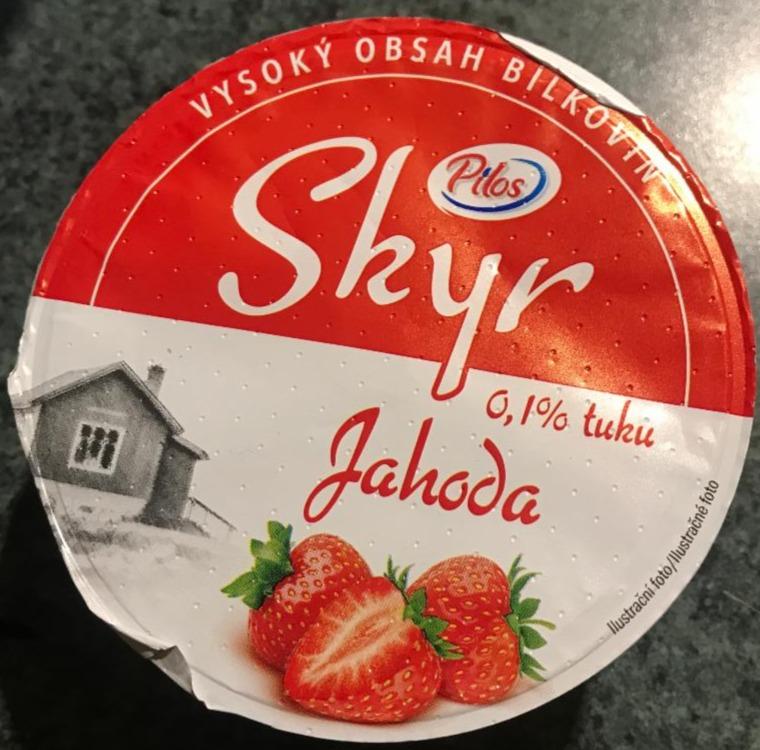 Fotografie - Skyr jahoda 0,1% tuku Pilos