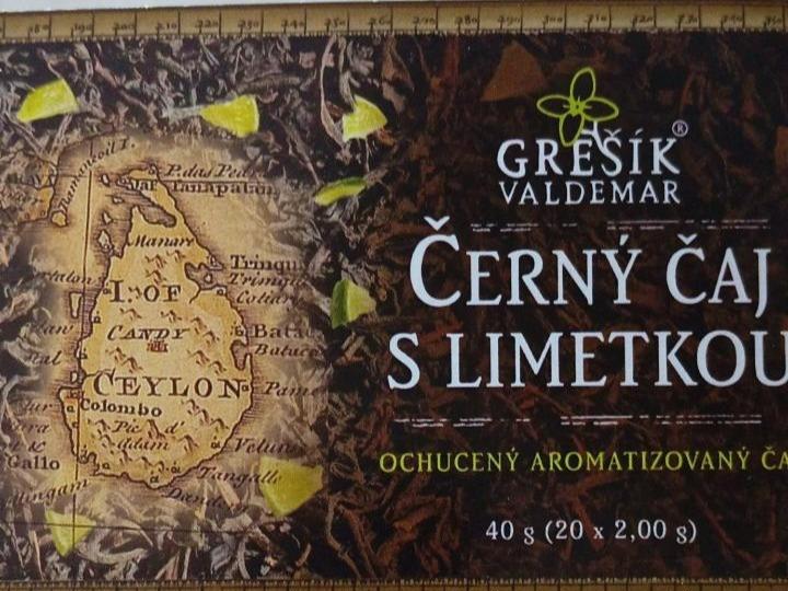 Fotografie - Černý čaj s limetkou Grešík Valdemar