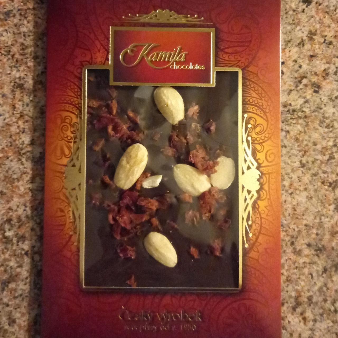 Fotografie - Čokoláda s mandlemi a brusinkami Kamila Chocolates