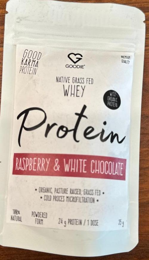 Fotografie - Native grass fed whey protein raspberry & white chocolate Goodie