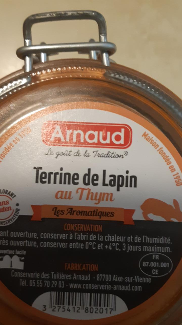 Fotografie - Terrine de Lapin au Thym Arnaud