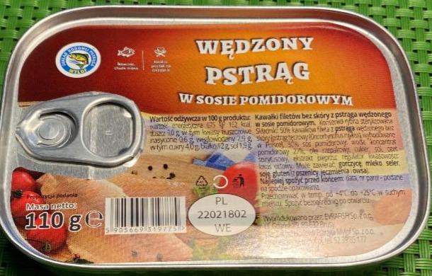 Fotografie - Wędzony Pstrąg w sosie pomidorowym Evrafish