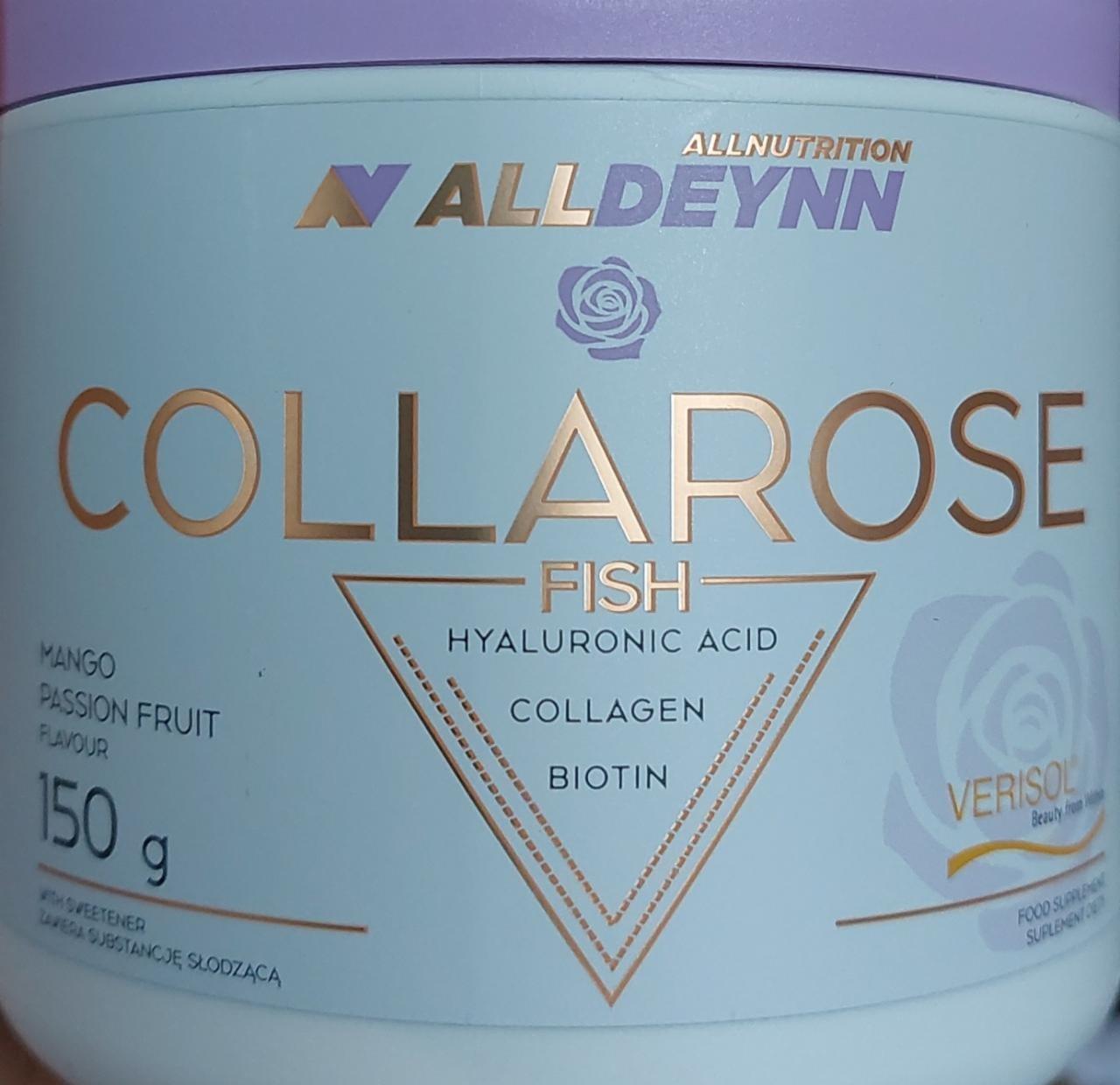 Fotografie - Collarose Fish Hyaluron Acid Collagen Biotin Mango Passion Fruit Alldeynn Allnutrition