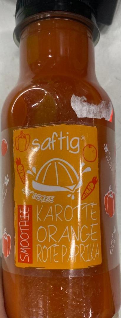 Fotografie - Smoothie Karotte Orange Rote Paprika saftig