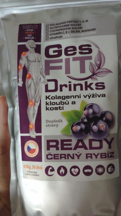 Fotografie - GesFIT Drinks kolagen černý rybíz