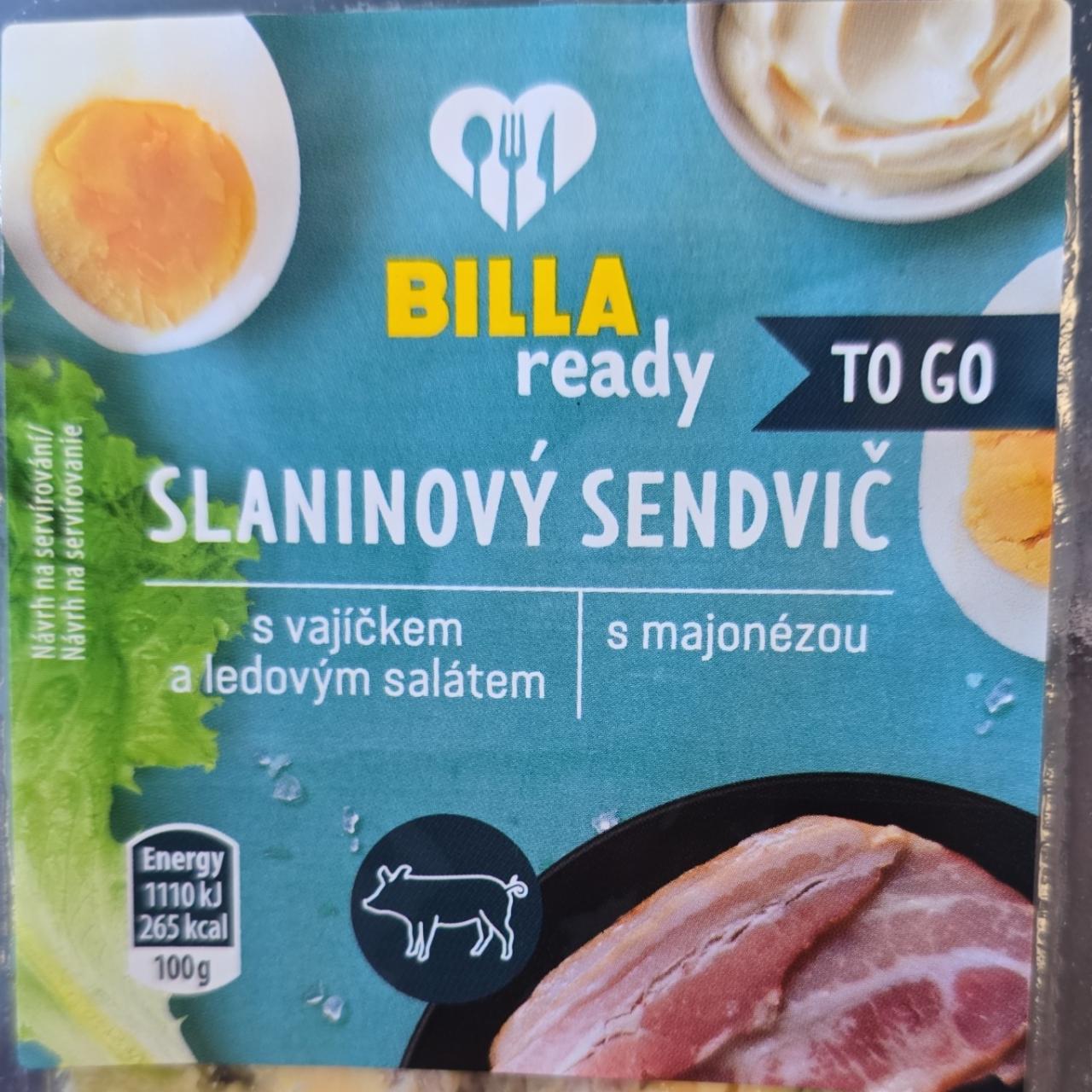 Fotografie - Slaninový sendvič Billa ready