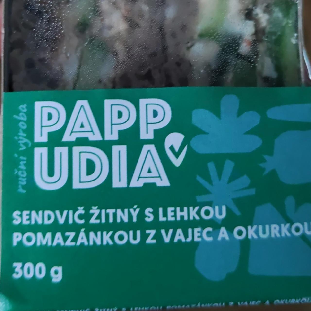 Fotografie - sendvič žitný s lehkou pomazánkou z vajec a okurkou Pappudia