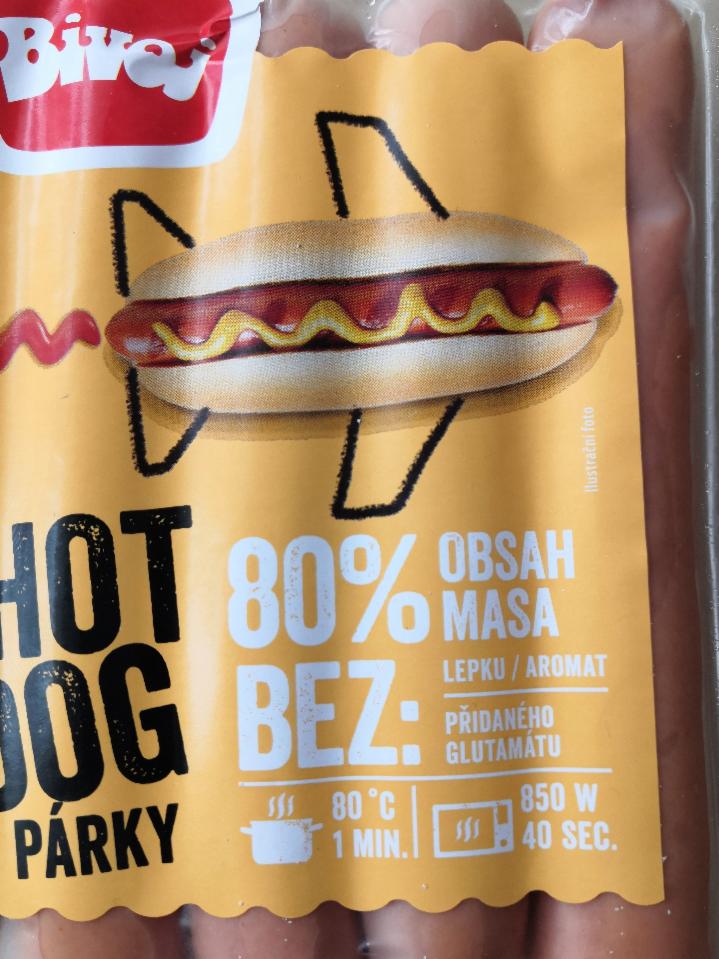 Fotografie - Hot dog párky Bivoj