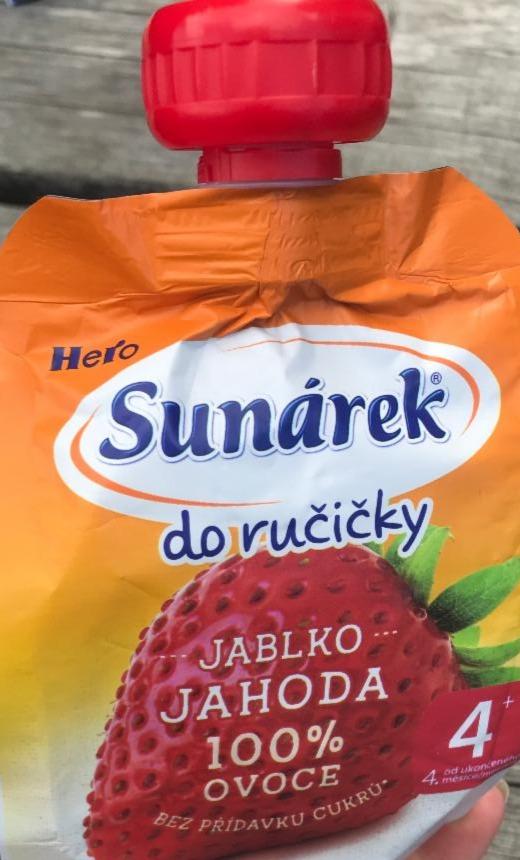 Fotografie - Sunárek do ručičky jablko jahoda 100% ovoce